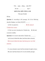 Đề trắc nghiệm có đáp án môn tiếng anh lớp 9 năm 2019 | Tiếng Anh - Ôn Luyện