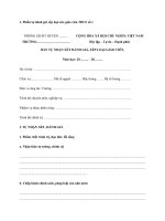 Bản tự nhận xét đánh giá xếp loại của giáo viên THCS