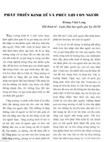 Phát triển kinh tế và phúc lợi con người