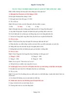 ĐÁP ÁN 90 CÂU TRẮC NGHIỆM KHÁCH QUAN LỊCH SỬ THẾ GIỚI 1945 – 2000