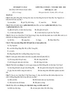 Đề thi học kì 1 môn Địa lí 12 năm 2020-2021 có đáp án - Trường THPT Phan Ngọc Hiển