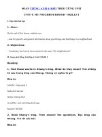 Tải Unit 4 lớp 6 Skills 1 - Tiếng Anh 6 Unit 4 My neighbourhood | Giải bài tập SGK tiếng Anh lớp 6 Unit 4 Skills 1