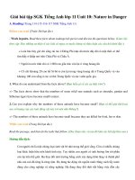 giải bài tập sgk tiếng Anh lop 11 unit 10 nature in danger