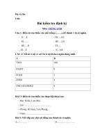 Tải Đề kiểm tra định kì tiếng Anh lớp 2 số 1 - Bài kiểm tra định kỳ môn tiếng Anh lớp 2 có đáp án