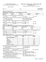 Đề thi học kì 1 môn Địa lí 11 năm 2020-2021 có đáp án - Trường THPT chuyên Huỳnh Mẫn Đạt