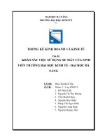 khao sat viec su dung xe may cua sinh vien truong dai hoc ki