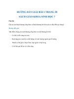 Hướng dẫn giải bài 1 trang 38 sgk Sinh học 7