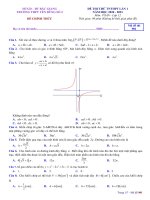 Đề thi thử THPT Quốc gia năm 2021 môn Toán có đáp án - Trường THPT Yên Dũng số 2 (Lần 1)