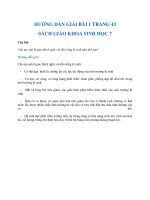 Hướng dẫn giải bài 1 trang 43 sgk Sinh học 7