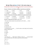 Tải Bài tập Tiếng Anh lớp 12 Unit 1: Life stories nâng cao - Tiếng Anh lớp 12 Unit 1 chương trình mới có đáp án