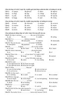 2 Đề thi học kì 1 môn Tiếng Anh lớp 9 có đáp án - Vũ Văn Dương | Tiếng Anh, Lớp 9 - Ôn Luyện