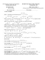 Đề kiểm tra có đáp án chi tiết học kì 2 môn toán lớp 10 năm học 2016-2017 trường THPT Mỹ lộc | Toán học, Lớp 10 - Ôn Luyện