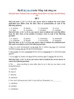 Tải Bộ đề thi vào 10 môn Tiếng Anh nâng cao năm 2020 - Đề thi tuyển sinh lớp 10 môn Anh