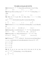 Toán 12  KSHS bài tập trắc nghiệm su tuong giao giua hai do thi có đáp án