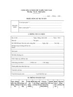 Mẫu phiếu đăng ký dự tuyển thi công chức cấp xã