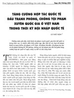 Tăng cường hợp tác quốc tế đấu tranh phòng, chống tội phạm xuyên quốc gia ở Việt Nam trong thời kỳ hội nhập quốc tế