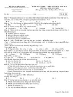 Đề thi học kì 1 môn Hóa học 12 năm 2020-2021 có đáp án - Trường THPT chuyên Huỳnh Mẫn Đạt (Khối cơ bản)