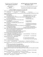 Đề thi học kì 1 môn Lịch sử 11 năm 2019-2020 có đáp án - Trường THPT Lạc Long Quân