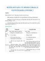 Hướng dẫn trả lời câu hỏi bài 5 trang 22 sgk Sinh học 7