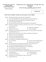 Đề thi học kì 1 môn Lịch sử 10 năm 2020-2021 có đáp án - Trường THPT Lương Ngọc Quyến