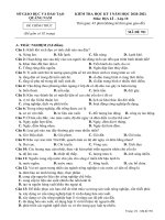Đề thi học kì 1 môn Địa lí 10 năm 2020-2021 có đáp án - Trường THPT chuyên Nguyễn Bỉnh Khiêm