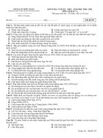 Đề thi học kì 1 môn Lịch sử 11 năm 2020-2021 có đáp án - Trường THPT chuyên Huỳnh Mẫn Đạt