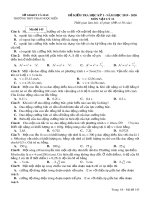 Đề thi học kì 1 môn Vật lí 12 năm 2019-2020 có đáp án - Trường THPT Phan Ngọc Hiển