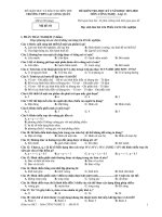 Đề thi học kì 1 môn Công nghệ 11 năm 2019-2020 có đáp án - Trường THPT Lạc Long Quân