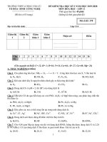 Đề thi học kì 1 môn Hóa học 11 năm 2019-2020 có đáp án - Trường THPT Lương Văn Cù