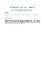 Hướng dẫn giải bài 3 trang 19 sgk Sinh học 7