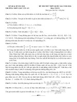 Đề thi thử THPT Quốc gia 2016 môn Toán trường Chu Văn An – Hà Nội