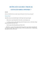 Hướng dẫn giải bài 1 trang 46 sgk Sinh học 7