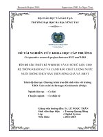 Thiết kế Website và cơ sở dữ liệu cho hệ thống giám sát và cảnh báo chất lượng nước nuôi trồng thuỷ sản trên sông Trà Và - Bà Rịa - Vũng Tàu: Đề tài nghiên cứu khoa học