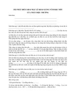 Tổng hợp các bài phát biểu khai giảng đầu năm học mới