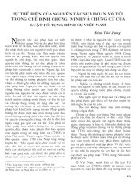 Sự thể hiện của các nguyên tắc suy đoán vô tội trong chế định chứng minh và chứng cứ của Luật tố tụng hình sự Việt Nam.
