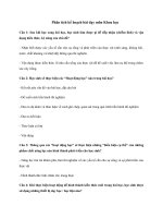 11 câu phân tích kế hoạch bài dạy môn Khoa học