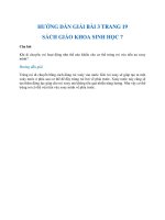 Hướng dẫn giải bài 3 trang 19 sgk Sinh học 7