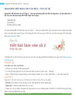 Hướng dẫn soạn bài Viết bài làm văn số 2 - Văn tự sự (Lớp 9)| Soạn văn 9