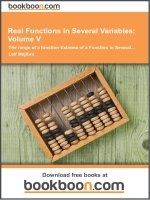 Real Functions in Several Variables: Volume V: The range of a function Extrema of a Function in Several...- eBooks and textbooks from bookboon.com