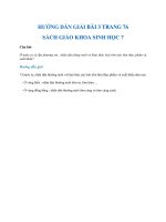 Hướng dẫn giải bài 3 trang 76 sgk Sinh học 7