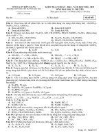Đề thi học kì 1 môn Hóa học 11 năm 2020-2021 có đáp án - Trường THPT chuyên Huỳnh Mẫn Đạt (Khối chuyên)