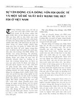 Sự vận động của dòng vốn FDI quốc tế và một số đề xuất đẩy mạnh thu hút FDI ở Việt Nam.