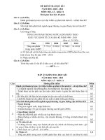 Đề thi học kì 1 môn Địa lí 11 năm 2020-2021 có đáp án - Trường THPT Lương Văn Can