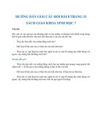 Hướng dẫn trả lời câu hỏi bài 8 trang 31 sgk Sinh học 7