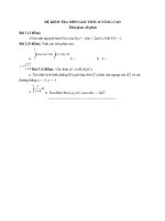 Tải Đề kiểm tra 45 phút học kì 2 môn Toán lớp 12 (Nâng cao) trường THPT Phan Ngọc Hiển, Cà Mau năm học 2014 - 2015 - Đề kiểm tra 1 tiết môn Toán lớp 12 có đáp án