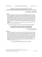 NGHIÊN CỨU NHÂN GIỐNG TẾCH DÒNG VN19, VN34  (TECHTONA GRANDIS LINN) BẰNG PHƯƠNG PHÁP NUÔI CẤY IN VITRO