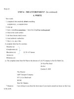 NỘI DUNG GHI BÀI MÔN TIẾNG ANH 9 - TUẦN 22