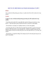 Đáp án câu hỏi thảo luận trang 40 sgk địa lý lớp 9