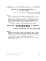 GIẢI HỆ PHƯƠNG TRÌNH PHI TUYẾN BẰNG PHƯƠNG PHÁP  NEWTON – KRYLOV BẬC BA