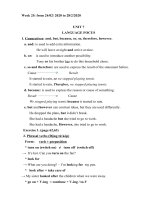 NỘI DUNG BÀI HỌC MÔN ANH 9 - TUẦN 25